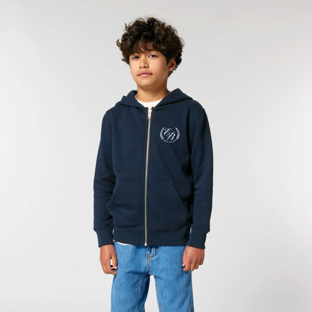 KIDS ZIP HOODIE - FRENCH NAVY