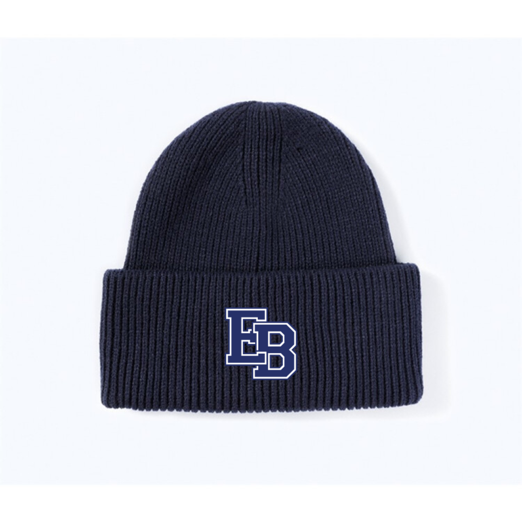 RIBBED BEANIE - NAVY (navy patch)