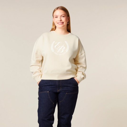 TEENS CROP SWEATSHIRT - NATURAL RAW