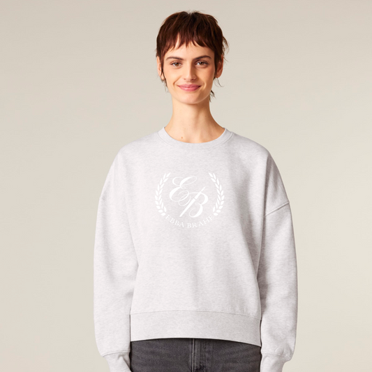 TEENS CROP SWEATSHIRT - HEATHER GREY